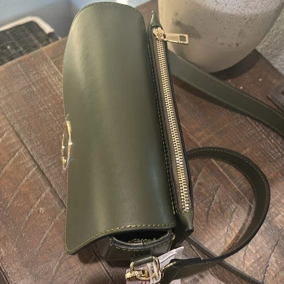 Cheval Firenze Italian leather bag. New with tags in olive green - Picture 5 of 8